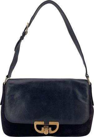 Gucci Blue Suede Shoulder Bag (Authentic Pre-Loved)