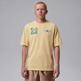 Nike Jordan Mens Jordan Brooklyn Graphic T-Shirt in Yellow | IF3127-753