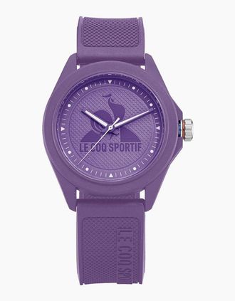 Le Coq Sportif Mens Monochrome Purple Plastic Strap Digital Watch - Size: ONE size