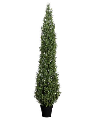 Nearly Natural 7ft Indoor/Outdoor UV-Resistant Artificial Boxwood Topiary Tree