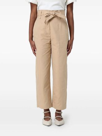 Twin-Set Pantaloni crop con cintura - Toni neutri