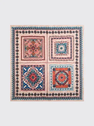 Momoni Nipponia Ethnic Print Silk Twill Square Scarf