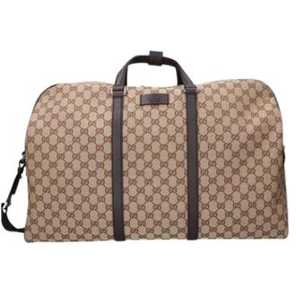 Gucci Pre-owned Weekend Bags, male, Beige, Size: ONE SIZE Pre-owned Boston bag