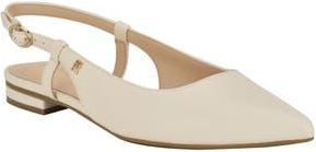 Tommy Hilfiger Vamina Slingback Pointed Toe Flat in Ivory at Nordstrom Rack, Size 5.5
