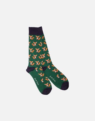 Swole Panda Mens MR FOX SOCKS - Green - Size: 7/8.5/8/7.5/9/9.5/10/10.5/11