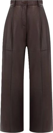P.A.R.O.S.H. leather trousers - Brown