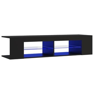 vidaXL Mueble De Tv Con Luces Led Negro 135x39x30 Cm Vidaxl