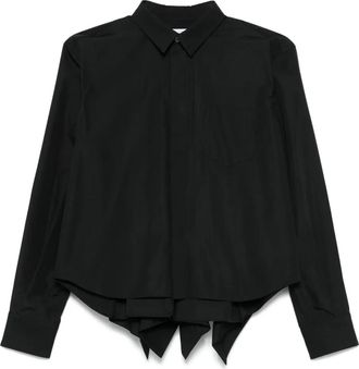 sacai Blouse met vlak - Zwart