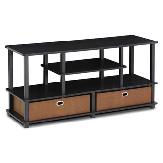 Furinno JAYA Large TV Stand for up to 50-Inch TV with Storage Bin
