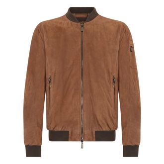 Moorer Bomber Jackets, male, Brown, Size: XS Corelli Bomber Jacket