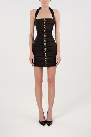 Nocturne Pleated Detail Embellished Mini Dress in Black at Nordstrom, Size X-Small