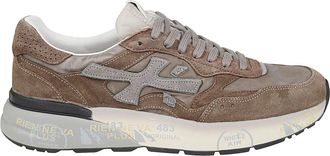 Premiata Taupe Grey Mick 0.1 Layered Calfskin Sneakers
