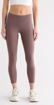 Zella Perform High Waist Pocket 7/8 Leggings in Grey Plum at Nordstrom Rack, Size X-Small