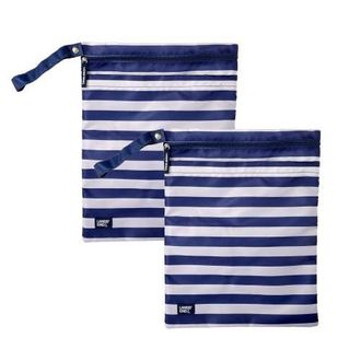 Lands End Wet Bags for Travel 2-Piece Set, Polyester Canvas Wet Dry Bag for Swimsuits, Wet Clothes, and More in Navy at Nordstrom