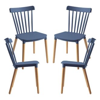 Regalos Miguel Packs Sillas Comedor - Pack 4 Sillas Leka - Azul Petr&oacute;leo