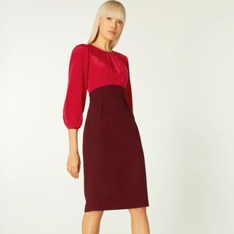 L.k. Bennett Womens Suzette Dresses, Burgundy - Red - Size 18 UK