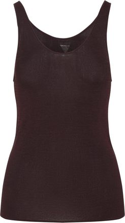 Frankie Shop Burgundy Rivo Knit Rayon Tank Top-Donna