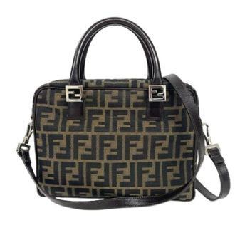 Fendi Pre-owned Handbags, female, Brown, Size: ONE SIZE Pre-owned Zucca Shoulder Bag