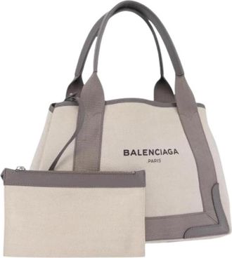 Balenciaga Pre-owned Vintage Tote Bag - Dames - Vintage Shopper - Beige - ONE Size - Leer - Vintage