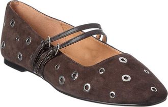 Madewell Greta Double Strap Suede Flat