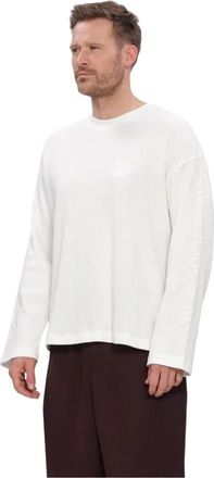 New Amsterdam Surf Association Logo Longsleeve Waffle - Heren - Longsleeves - Wit - XL - Katoen - Tops