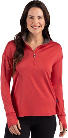 Cutter & Buck Forge Recycled Four-Way Stretch Womens Quarter Zip Pullover