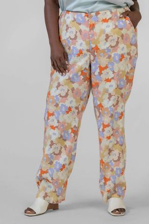 NYDJ Marilyn Linen Blend Trousers In Sunset Grove