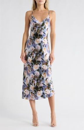 L'agence Seridie Floral Silk Slipdress in Multi Distressed Floral at Nordstrom Rack, Size 10