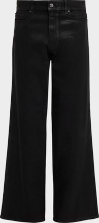 Paige Anessa Wide-Leg Coated Jeans