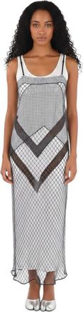Maison Margiela Grey Geometric Scoop Neck Maxi Dress