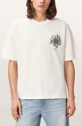 AllSaints Petals Cotton Graphic T-Shirt in Chalk White at Nordstrom, Size Xx-Large