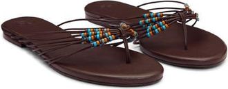 Reformation Jessica Flat Thong Sandal in Espresso Leather at Nordstrom, Size 10.5