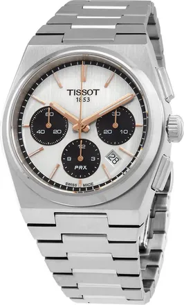 Tissot PRX Chronograph Automatic White Dial Mens Watch T1374271101100
