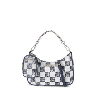Steve Madden Womens Vital Bag Blue White Fabric - One Size