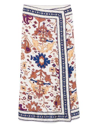 BA&SH Varper midi skirt - Neutrals