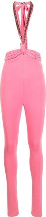 The Attico Ruby halterneck-strap leggings - women - Polyester/Elastane - 40 - Pink