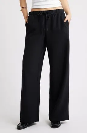 Open Edit Icon Pull-On Wide Leg Pants in Black at Nordstrom Rack, Size Xx-Small