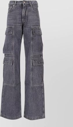 Rick Owens cotton wide-leg cargo jeans