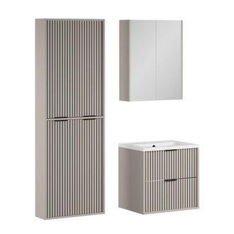 Vicco Conjunto De Muebles De Ba&ntilde;o De 4 Piezas Ruford, Cachemira, 4 Partes, Vicco