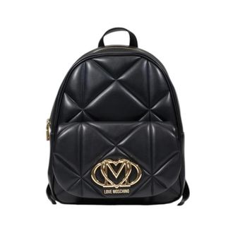 Love Moschino Backpacks, female, Black, Size: ONE SIZE Quilted Backpack