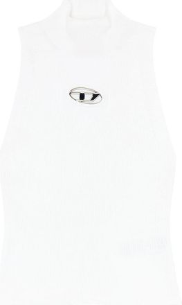 Diesel M-Onervax mock-neck top - women - Viscose/Polyester - M - White