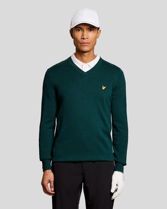 Lyle & Scott Katoenen Mix V-hals Trui