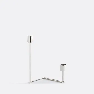 La Redoute Interieurs Dubbele kandelaar van verchroomd staal Alie