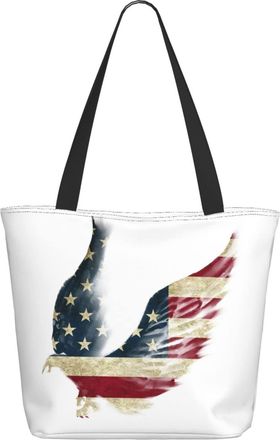 AOOEDM Eagle And American Flag Ladies Shopping Bag 13x11x7in.The Perfect ValentineS Day Gift.It Is The Best ValentineS Day Gift For Mom, Daughter, Wife,Etc