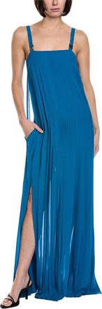 Akris Pleated Silk Midi Dress