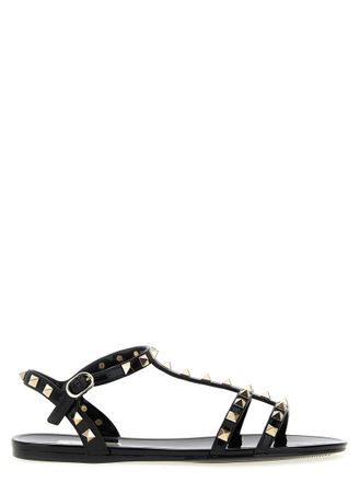 Valentino Garavani Black Rockstud Sandals
