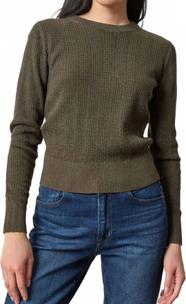 Lilla P Multi Stitch Pullover Sweater In Fir