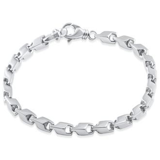 Pompeii3 Mens Classic Solid Seed 14k Gold (29grams) or Platinum (47gram) 4mm Bracelet 8