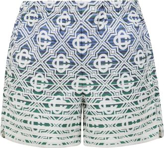 Casablanca Monogram Drop Shorts - Heren - Bermuda - Veelkleurig - M - Korte Broeken