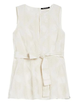 Pennyblack patterned-jacquard belted vest - Neutrals